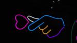 Custom finger heart neon sign men cave bedroom Dorm wall lighting deco