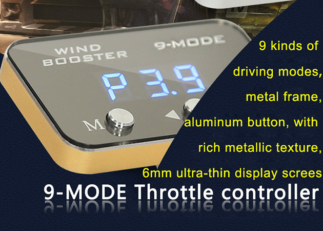 Aluminum Button Car Throttle Controller 9 Drive Electronic Boost Controller