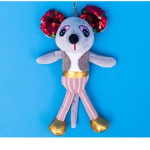 Wholesale Smooth Feeling Plush Keychain Toys Big Ear Mouse Shape Super Soft Fabric from china suppliers