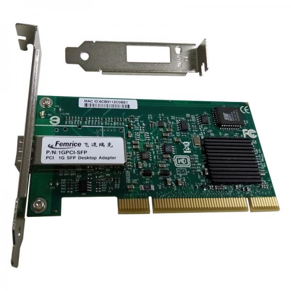 Quality 1G PCI Single Port SFP Slot Network Adapter 1000Mbps Fiber Optic Intel 82545EB Chipset Desktop PC Network Interface Card for sale
