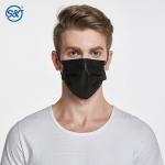 S&J Color Black Disposable Face Mask Non medical Custom Black 4 ply