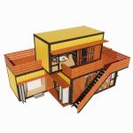Customized Color Modern Luxury Prefabricated Steel Houses with Toilet Shop