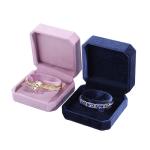 Hanhong Navy Blue Pendant Necklace Bracelet Box with Korean Velvet Jewelry