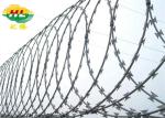 Flat Style Galvanized Razor Blade Barbed Wire 450mm Coil Acid Resistance