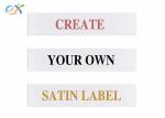 Personalized Rectangle Printed Custom Woven Label Satin Craft Ribbons Tag