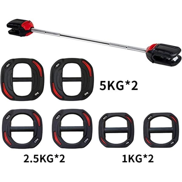 Rubber Coated Aerobics Barbell Steel Rubber Material For Weight Lifting