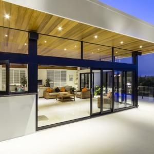 Wholesale House Large Aluminium Sliding Stacking Doors Cool Summer Anodizing from china suppliers