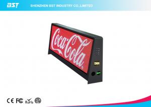 China P5mm Taxi Advertising Screens , Waterproof IP65 Taxi Top LED Display 192 X 64 Dot Resolution on sale