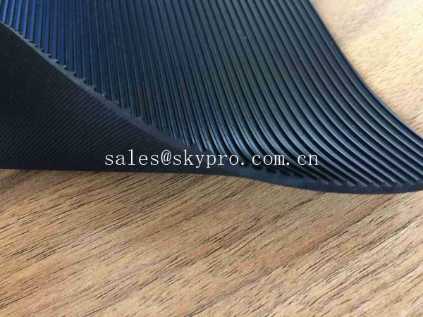 Durable Black Dairy Rubber Cow Mat Fine Ribbed Quine Shockproof Mat For