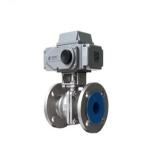 Flange Type Flow Control Valve Electric Actuator Motorized PTFE Sealed Material