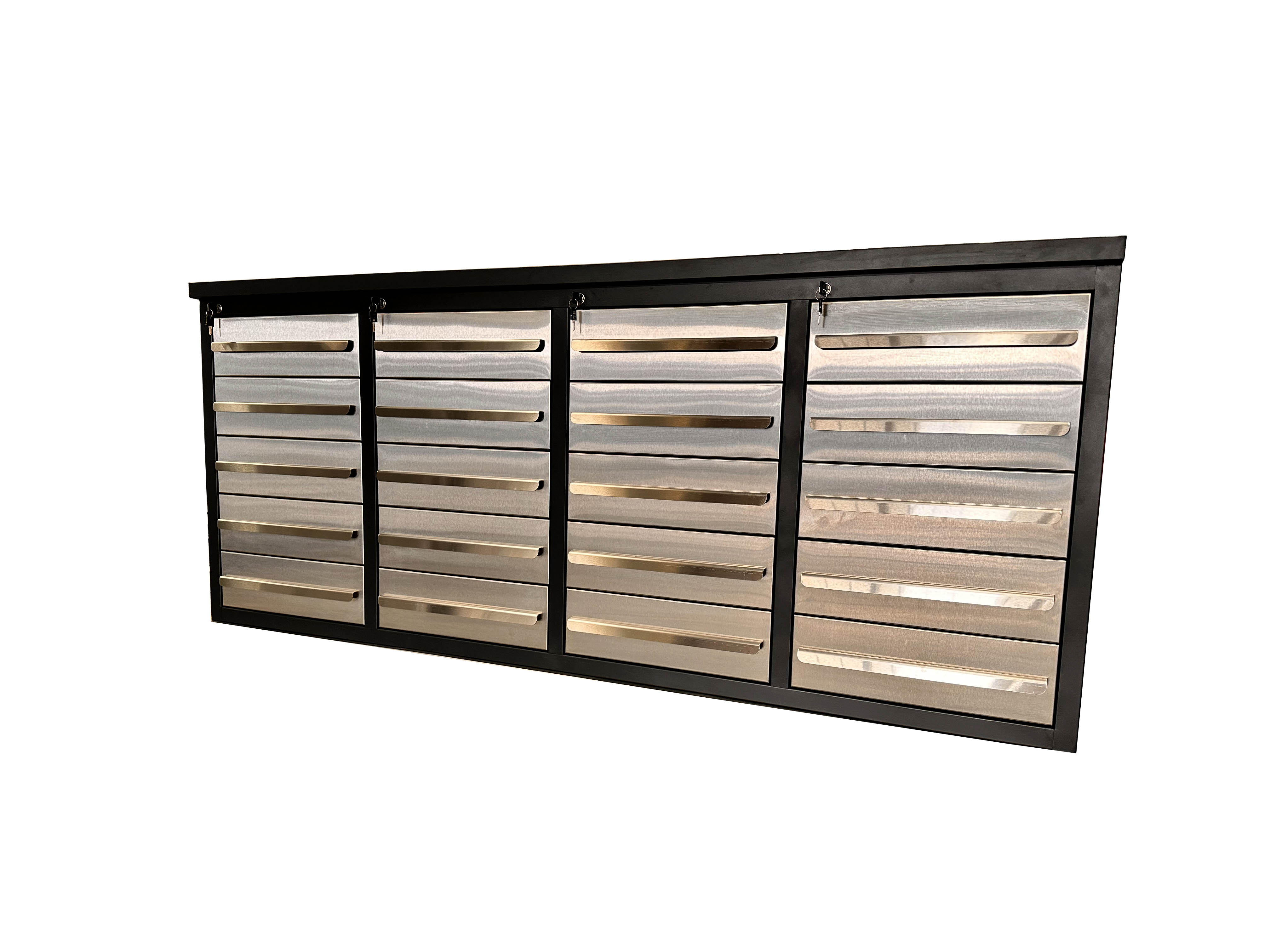 96" Tool Cabinet on Wheels Garage Workshop Storage with Spare Tools Parts Box and Wheels