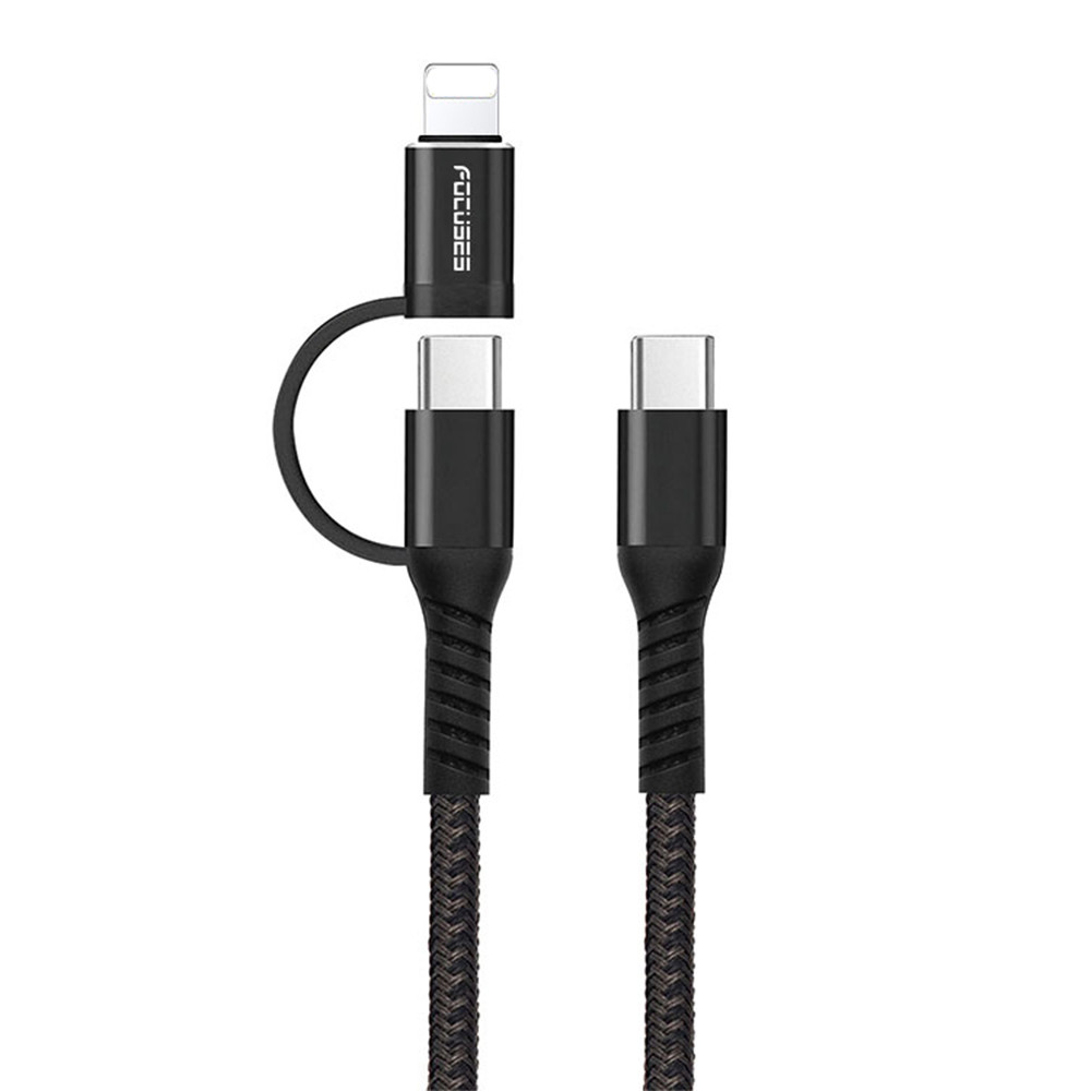 3A PD 18W Multifunctional USB Cable 2 In 1 Type C Fast Charger