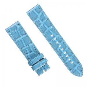 China 16mm Leather Watch Strap Bands , Light Blue Crocodile Watch Band on sale