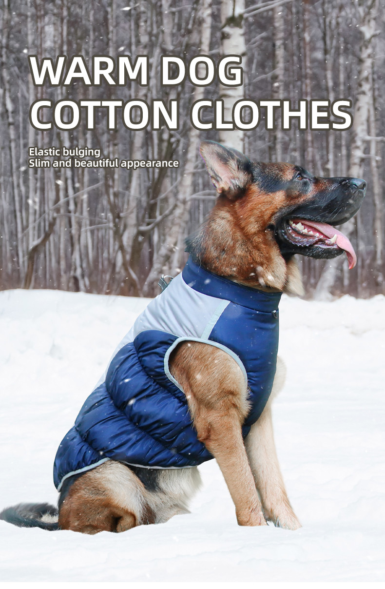 Winter Luxury Pet Coat Thickened Warm Dog Clothes Comfortable Reflective For Pets