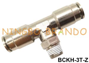 Wholesale Male Union Tee Pneumatic Hose Fittings Push In Connectors 1/8'' 1/4'' 3/8'' 1/2'' from china suppliers