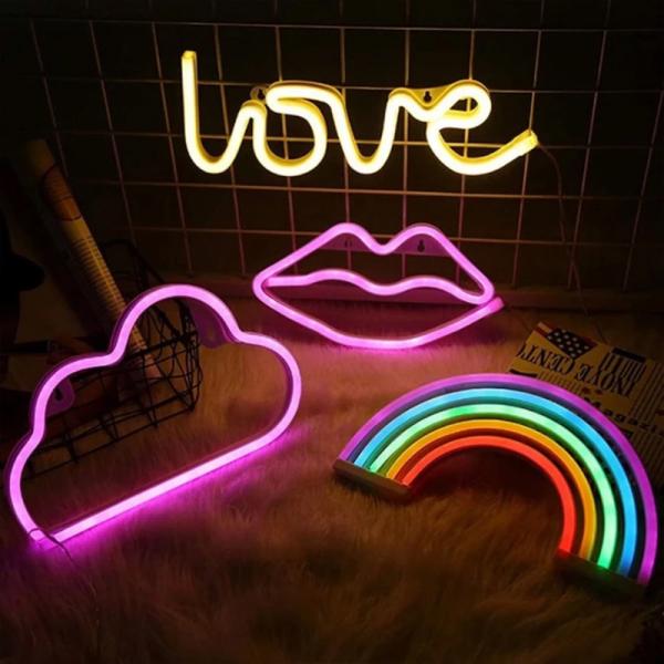 LED Neon Night Light Wall Hanging Neon Sign for Kids Room Home Bedroom Party Bar