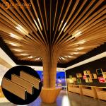 Fireproof Metal Suspended Ceiling Tiles fashionable Curved Aluminum Baffle