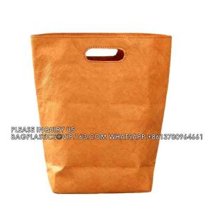 Wholesale Tyvek DuPont Paper Vintage Kraft Paper Outgoing Shopping Handbag Printed LOGO Waterproof One Shoulder Bag from china suppliers