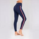BSCI Navy Side Womens Plus Size Gym Leggings Activewear Yoga Pants