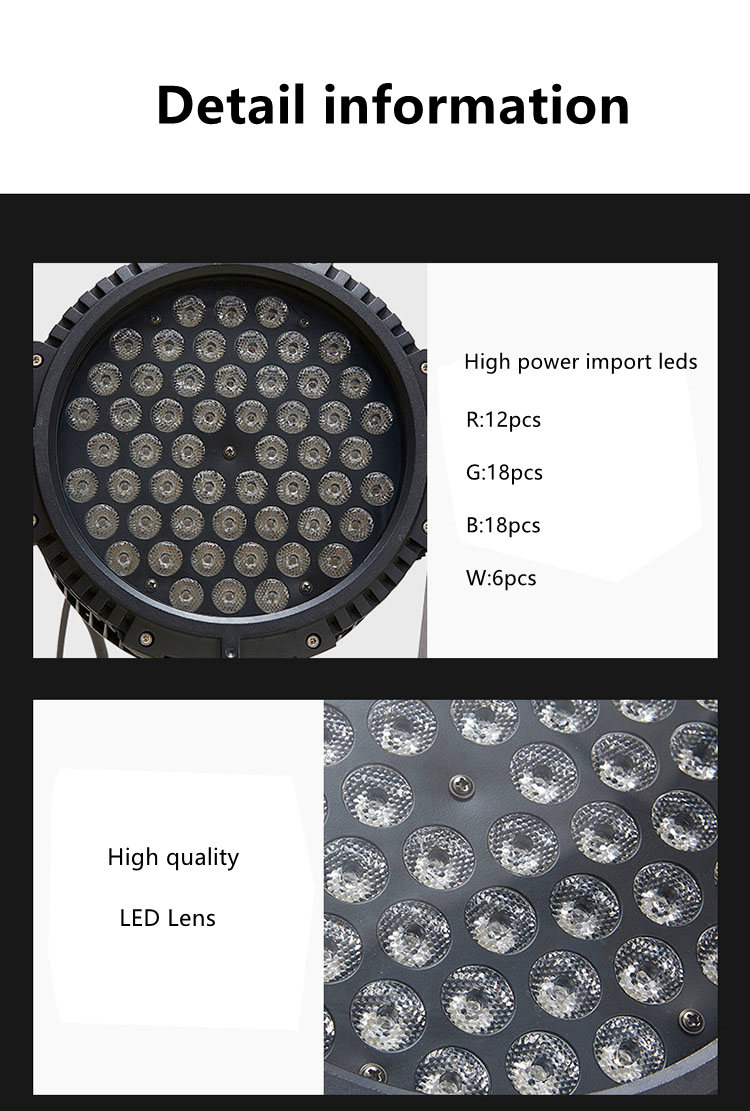Professional 3in1 Waterproof LED Par Light 54 * 3w For Stage Party Dj Bar