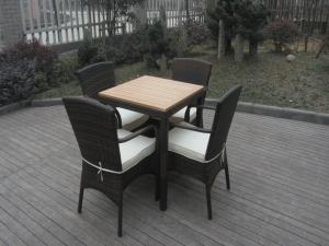 Wholesale Excellent Strong Hand-Woven Dark Brown Rattan Garden Dining Sets from china suppliers