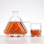 end Whisky Glass Bottle with Embossed Logo and Super Flint Glass Material