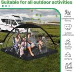 71*71*65''Inch 4-Person TPU Transparent Fiberglass Frame Quick Set Up Waterproof