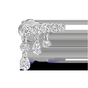 Wholesale 0.34 Carats Lab Created Diamond Hoop Earrings VVS Clarity HPHT Round Cut from china suppliers
