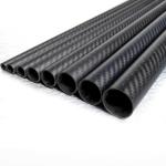 Twill Roll Wrapped Carbon Fiber Tubes High Strength High Stiffness And