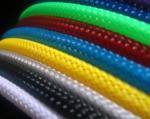 Automatic Telescopic 20mm Circular Braided Mesh Tube / Colored Round Snake Skin