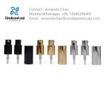 Antibacterial Hand Sanitizer Spray Gold Mist Sprayer With Aluminum Over Cap