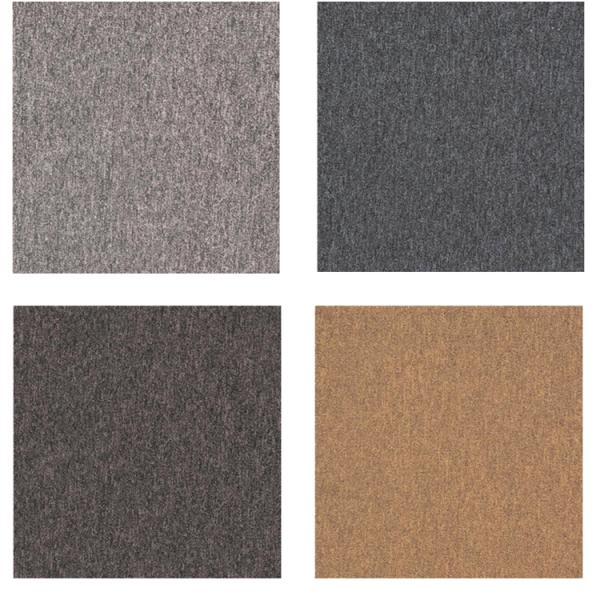 100% Invista nylon material pure color loop pile carpet tiles for office