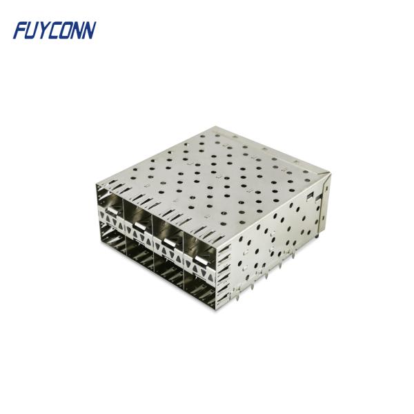 2x4 Port Female SFP Connector 160 Pin with Light Pipe