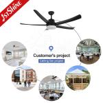 38W 56 Inch Large Air Volume Noiseless Ceiling Fan With Light 6 Speed Choice