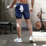 Sweatpants Woven Gym Shorts Men Worsted Breathable M-5XL 2 In 1 Gym Shorts