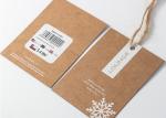 Custom Brown Kraft Paper Cardstock Hanging Price Tag Printing With Hemp String