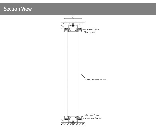 Glawall Partition 3mm Aluminum Frames Recycling Disassemble Glass Partition Wall 79 Series Good Price