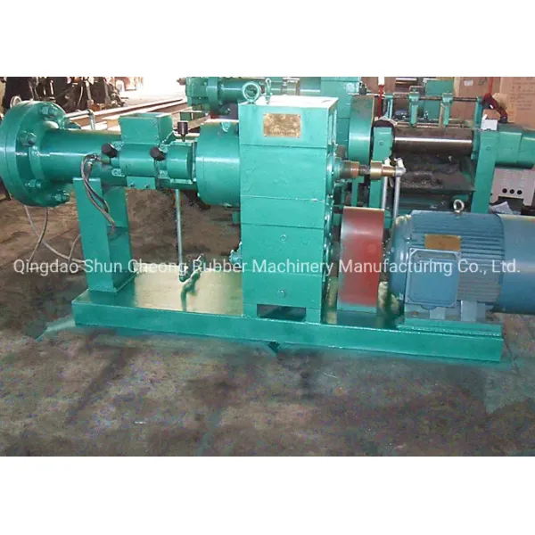 Rubber strainer machine, Hot Cold Feed Rubber Extruder Extruding Machine / Rubber Profile Extruder