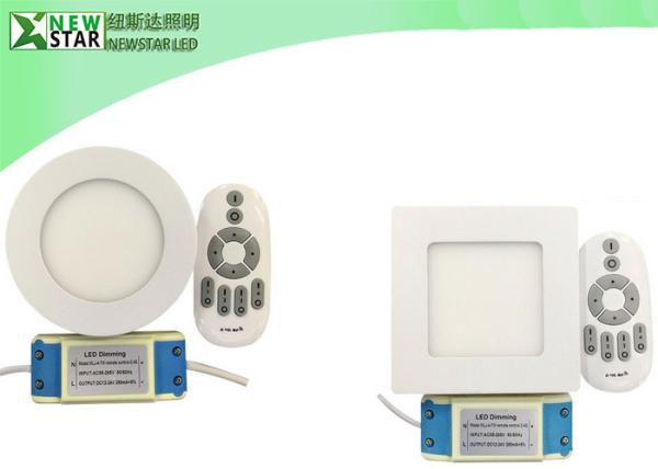 2.4G 6W flat round cct adjustable dual white double color led panel light led