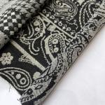 Custom Floral Cotton Jacquard Denim Fabric Heavy Weight 10 oz