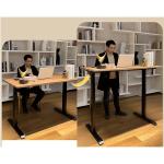 Vintage Rustic Wooden Standing Table Electric Height Adjustable Desk for Home