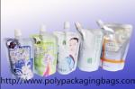 1-7 Colors Gravure Printing Foldable Packaging Bag With Spout For Water / Juice
