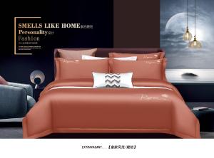 Wholesale Solid Coral Egptian Cotton Fitted Sheet Bedding Sets Customized Size from china suppliers
