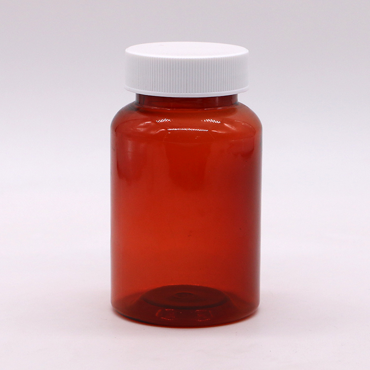 SCREW CAP 200mL PET Bottle for Transparent Cylinder Shape Supplement Medicine Container