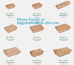 Kraft paper takeaway salad lunch box with customized size,disposable take away