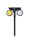 Human Motion Sensor Twin LED SpotLight Solar Panel Wall Light