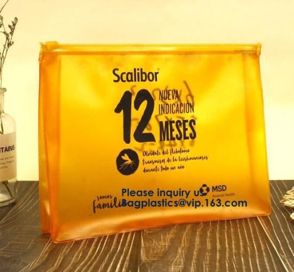 Custom Promotional Women Cosmetic Makeup Travel Wash PVC Zipper Slider Packaging