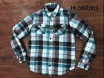 Protective Yarn Dyed Boys Cotton T Shirts Light Padding Long Sleeve