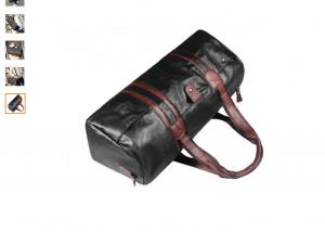 Wholesale Black Mens Waterproof Travel Bags Gym Leather Duffle Bag 53X18X21cm from china suppliers