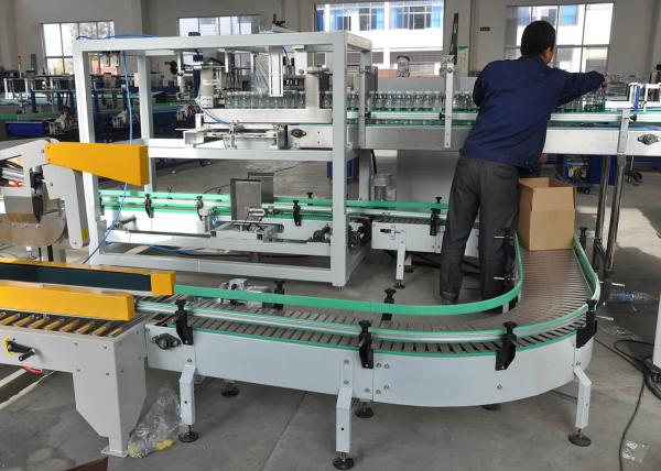 Automatic Carton Sealer Erector Case Packing Machine For Water / Juice / Wine